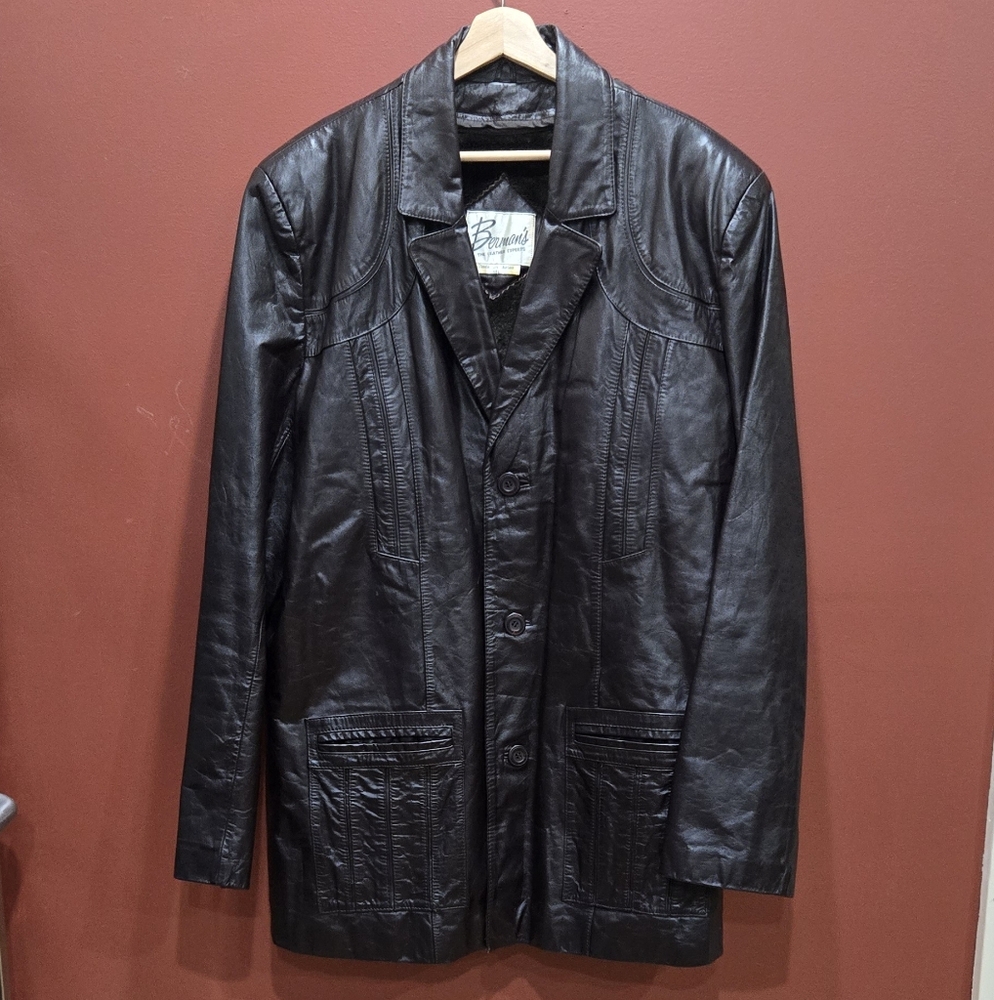 Vintage leather topcoat by Bermans